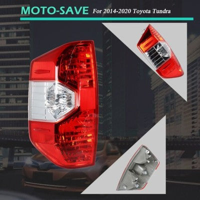 Solid Spare Red Tail Lights Fit For 2014-2020 Toyota Tundra Lamps Left/Driver Halogen Rear