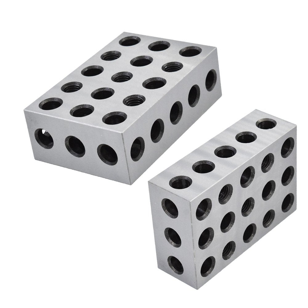 Solid Spare 1 Matched Pair 2-4-6 Blocks 23 Holes .0002" Machinist Precision 246 Jig