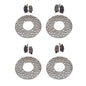 Front & Rear Brake Rotors & Semi-Metallic Pads for Honda Big Red 700 2009-2013