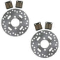 Solid Spare 2 Front Disc Brake Rotors & Semi-Metallic Pads for Yamaha Blaster 200 2003-2006