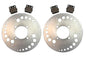 Solid Spare Both Front Disc Brake Rotors & Semi-Metallic Brake Pads for Yamaha Grizzly 600
