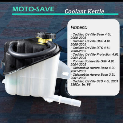 Solid Spare Fit For Oldsmobile Aurora 2001-03 Engine Water Coolant Bottle w/ Sensor 603-122