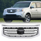 For Honda Pilot 2012-2015 12-15 Front Bumper Silver Grille Molding Surround Trim