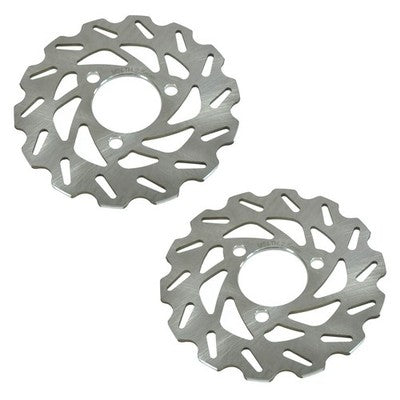 Solid Spare Both Front Disc Brake Rotors Wave Pattern for Honda TRX250X Fourtrax 250X 2x4