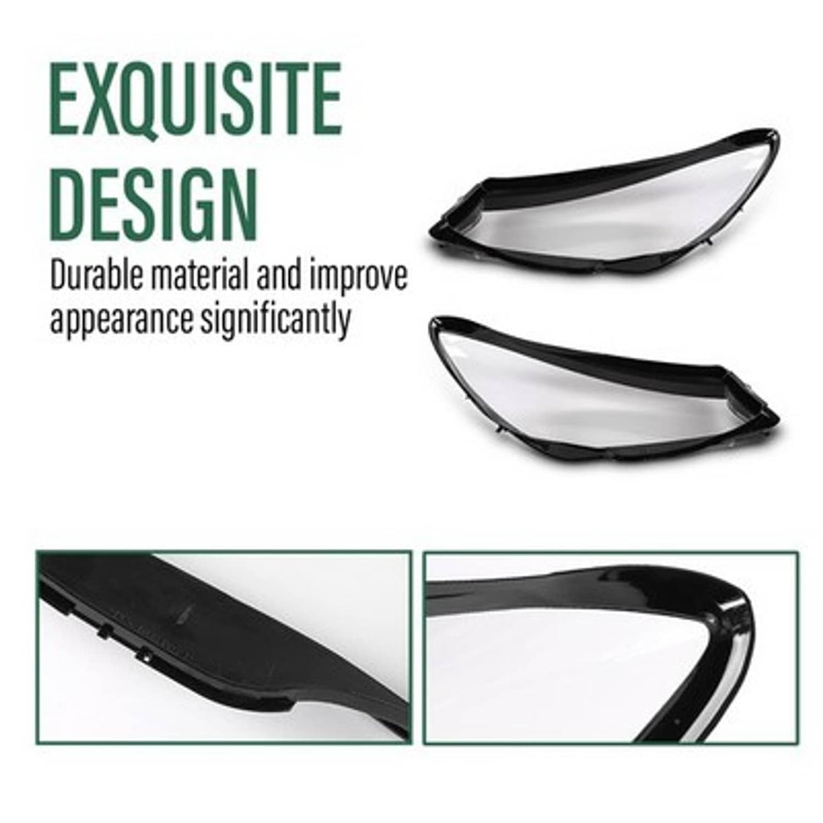 Solid Spare Headlight Replacement Lens Fit For Mercedes Benz W117 CLA250 CLA45 AMG 2016-2019