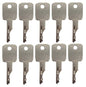 (10) Keys For Bobcat, Terex, Ditch-Witch, Genie, Grove, IR, JLG, Komatsu IH D250