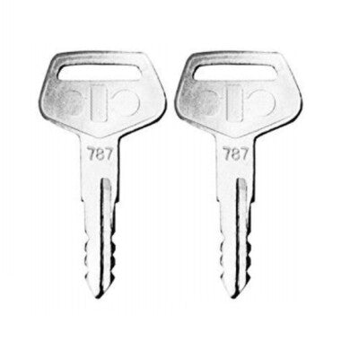 (2) Keys For Komatsu, Kalmar Excavator, Dozer, Loader, Fork Lift 787, TR261434