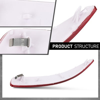 Solid Spare Fit For 2007-2013 BMW X5 E70 Left Driver Side Rear Bumper Reflector Light Red