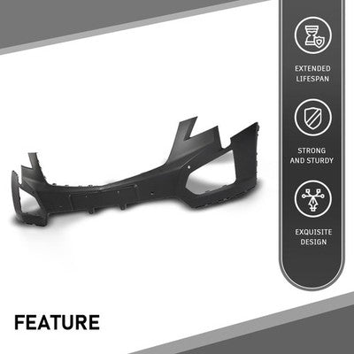 Solid Spare Fit For 2017-2019 Cadillac XT5 Front Bumper Cover w/ Sensor Holes GM1000A14