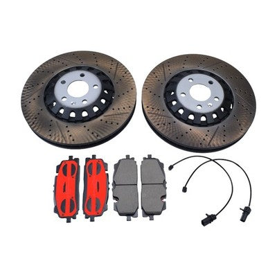 Set of 2 Rotors & Pads Front 375mm Vented Brake Disc For A6 A8 Q7 Q8 4M0615301AS