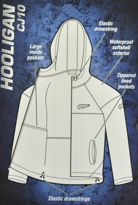 Solid Spare Men's Fulmer CJ10 Hooligan Jacket Motorcycle Coat Waterproof Soft Shell Small