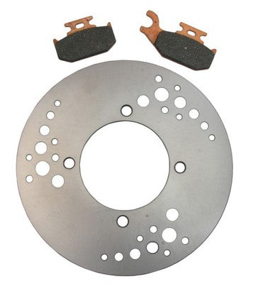 Solid Spare Rear Disc Brake Rotor & Semi-Metallic Pads for Suzuki Vinson 500 4x4 Auto 2002