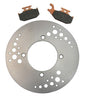 Solid Spare Rear Disc Brake Rotor & Semi-Metallic Pads for Suzuki Vinson 500 4x4 Auto 2002
