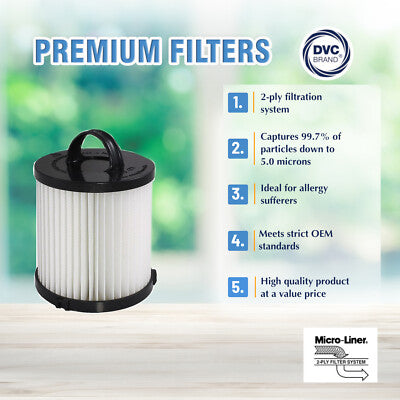 Solid Spare DVC Micro-Lined Replacement Dust Cup Filter DCF21 Eureka Upright Vac - 1 Filter