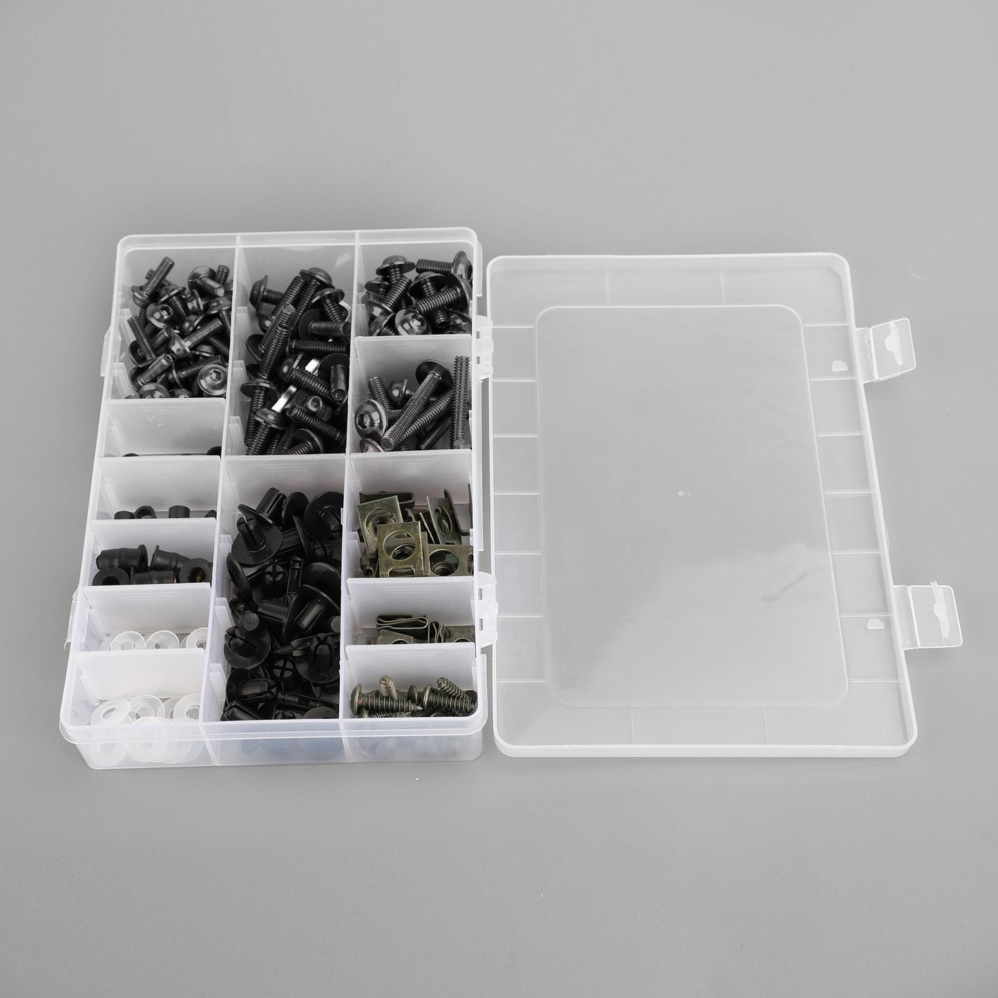 223PCS Fastener Clip Screw Bolt Kit Motor Sportbike Windscreen Fairing BK New