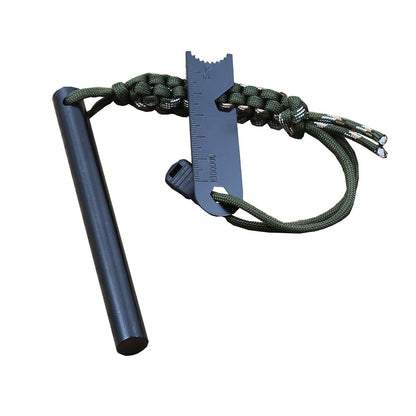 HUGE 5 x 1/2" FERRO ROD Fire Starter Survival Striker Flint + Emergency Paracord