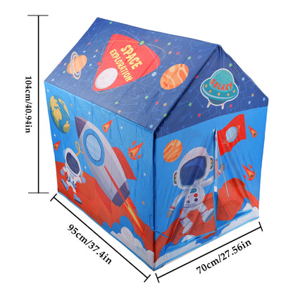 Blue Space Shape Tent Large Playhouse Kid Play Tent Indoor And Outdoor Game