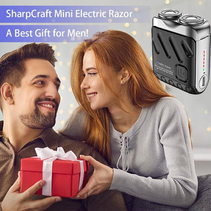 Double Ring Pocket Travel Shaver Mini Men Shaver Portable Beard Razor Black