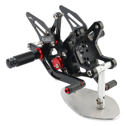 Racing Adjustable Rearsets Foot Pegs Black For Kawasaki ZX6R ZX-6R 2024-2025 24