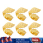 6PCS Napkin Rings Leaf Napkin Holder Adornmen Alloy Golden