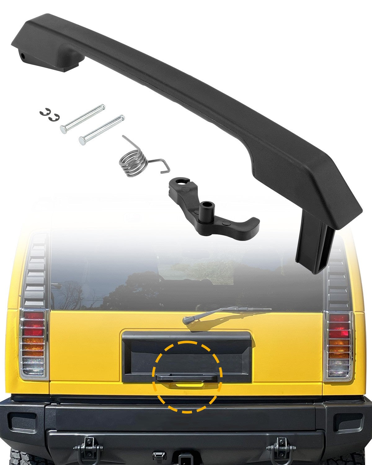 Tailgate Latch Handle Kit Liftgate Repair Fit 2003-2009 Hummer H2 13767004 Black