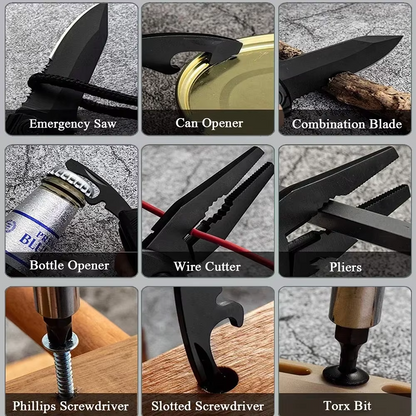 18-in-1 Multi Tool Knife Folding Pocket Pliers Outdoor Survival Tool w/ Sheath