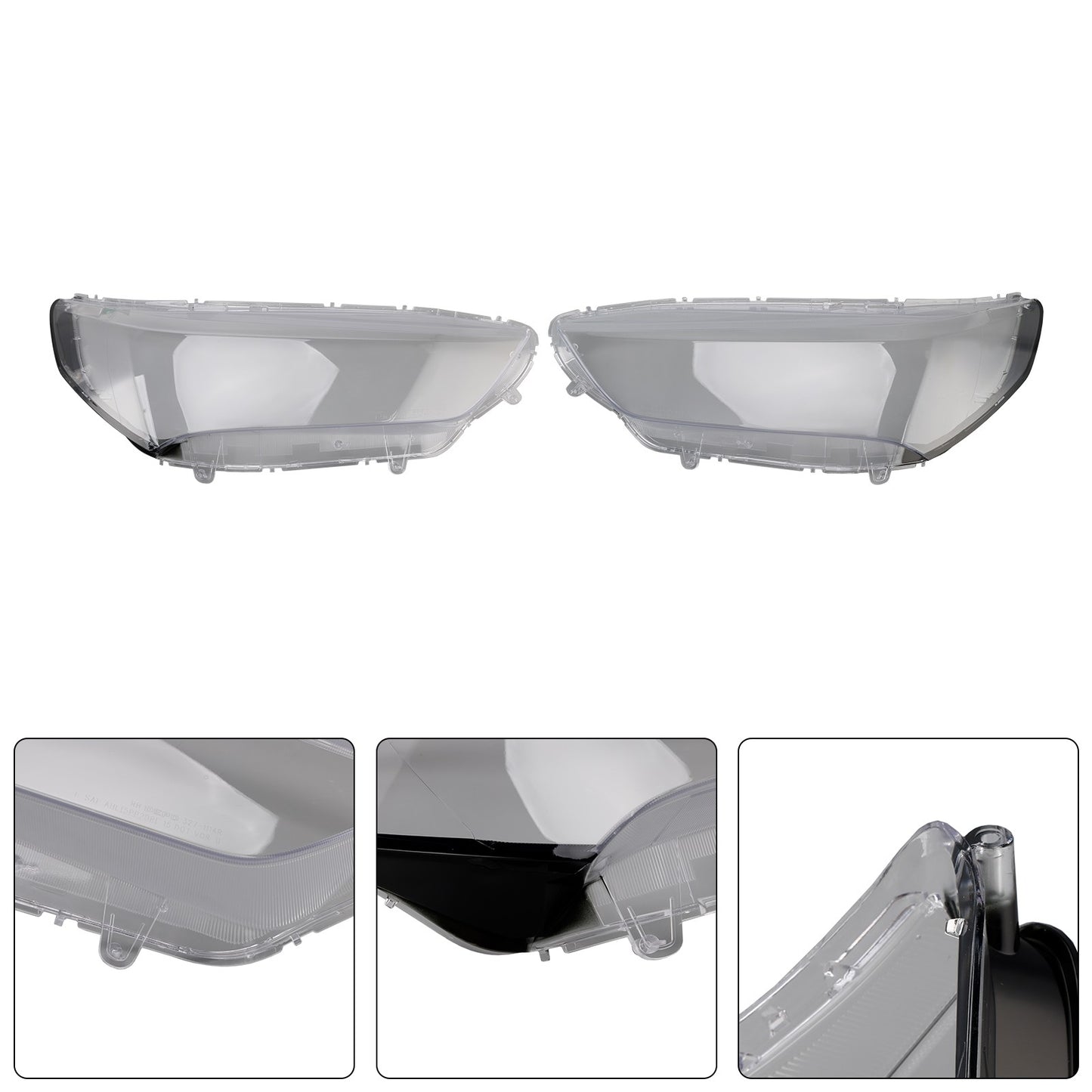 Left+Right Headlight Lens HeadLamp Cover Shell For Acura TLX 2018-2020
