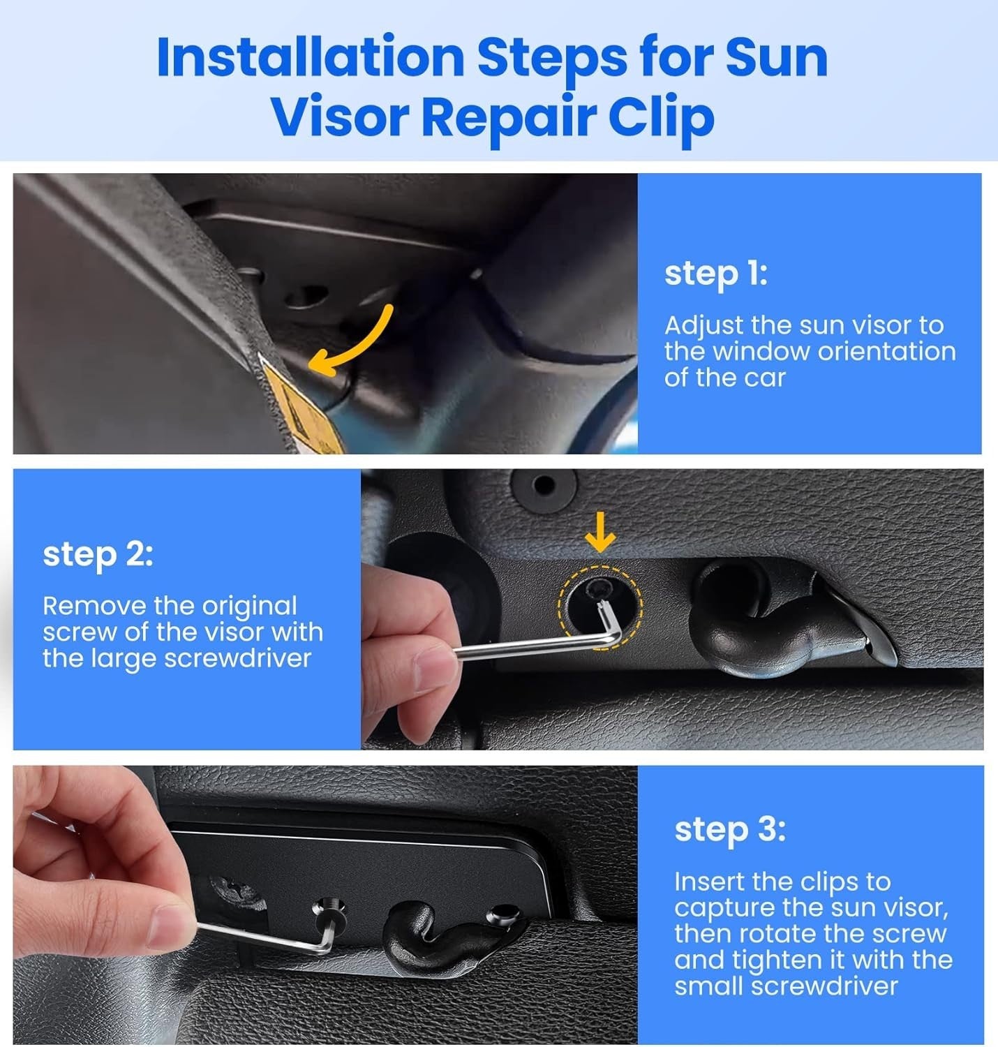 Sun Visor Kit for Jeep Wrangler JK 2018/Wrangler 2018-2023/Gladiator 2020-2023