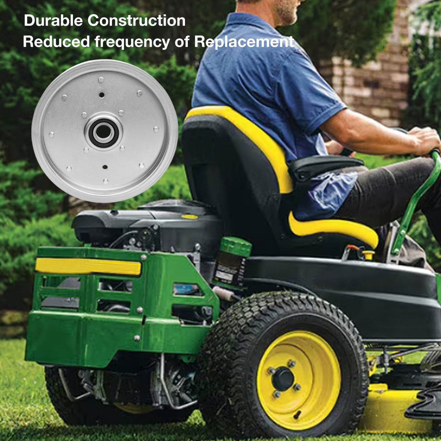 AUC10172 Lawn Mower Deck Flat Idler Pulley For John Deere Z540R ZTrak 15959