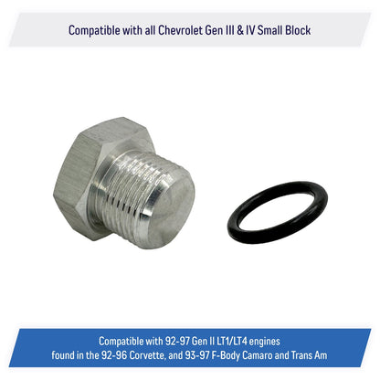 Oil Level Sensor Plug for All Chevy GM, LS 97-14 Engines M20x1.5 Corvette Camaro