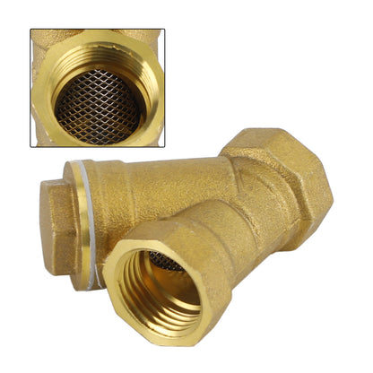 1/2" NPT Thread Y Shaped Brass Strainer Filter Valve Connector For Water Oil