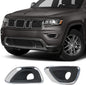 Left and Right Side Fog Light Trim Set Fit For Jeep Grand Cherokee 2014-2016