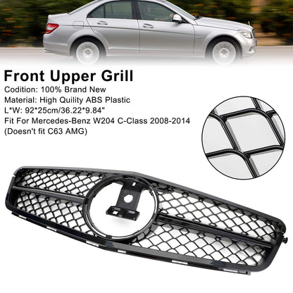 ??Front Bumper Grille Grill For C-Class Benz W204 C300 C350 2008-2014 2013 w/LED