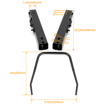 Solid Spare 2pcs Universal Dual Lock Seat Sliders Rails Bracket Track Aessembly Adjustable