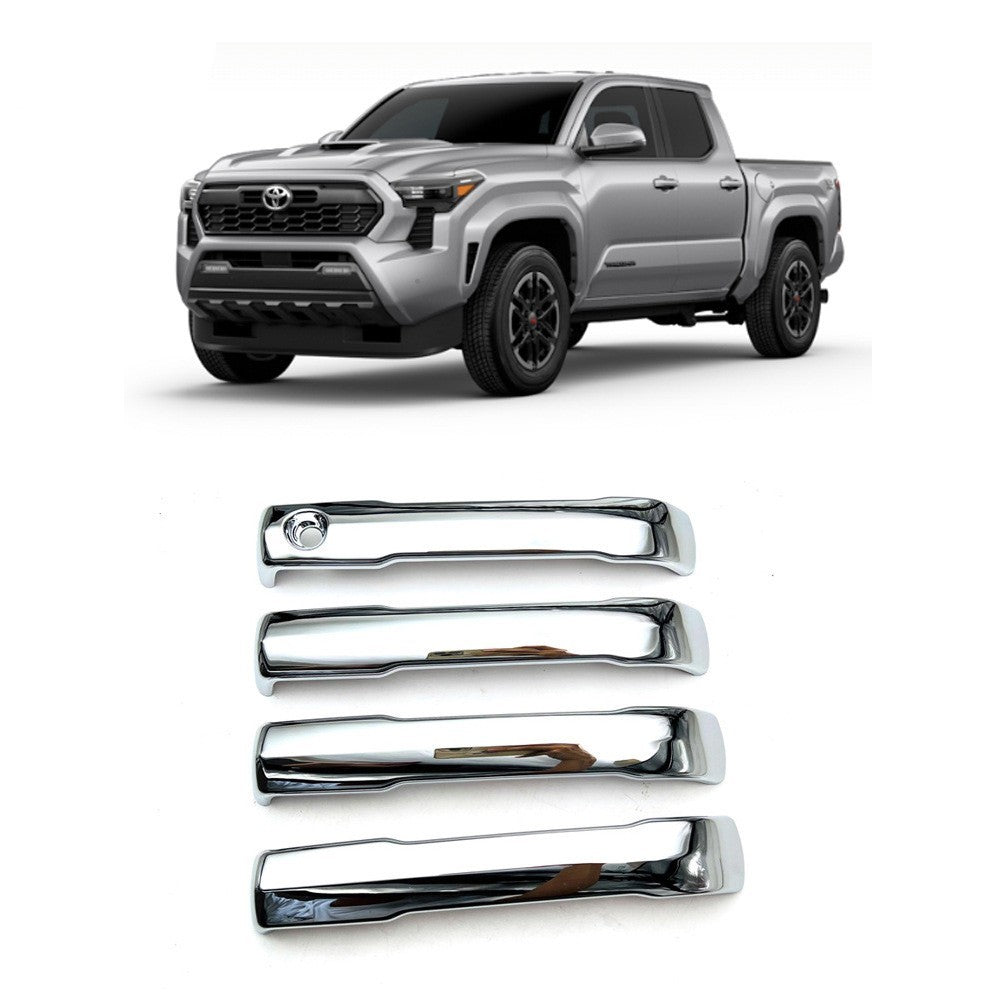 For 2024-2026 Toyota Tacoma Chrome 4 Door Handle Covers Overlay