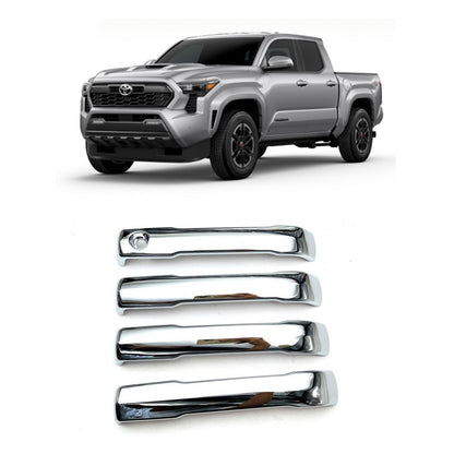 For 2024-2026 Toyota Tacoma Chrome 4 Door Handle Covers Overlay