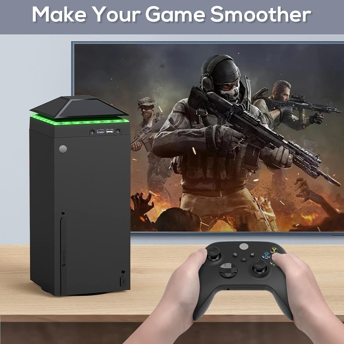 RGB Cooling Fan for Xbox Series X Game Console Vertical Stand Cooler Accessories