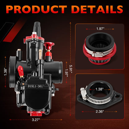 PWK 24mm Racing Carburetor Kit For Dirt Bike ATV Scooter Pit Bike 50cc 70cc 80cc