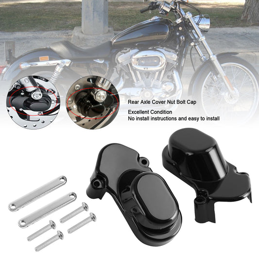 Rear Axle Cover Nut Bolt Cap For Sportster 1200 XL1200C 883 2005-2017 Black  AV