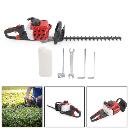 24" Double Sided Blade 26cc Gas Hedge Trimmer Recoil Gasoline Trim *