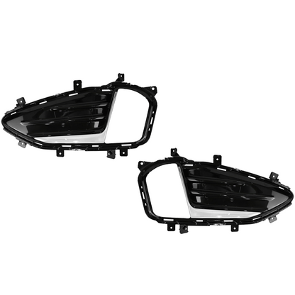2Pcs Fog Light Cover For 2019-2024 Ford Edge Front Bumper Chrome Trim w/Bezel