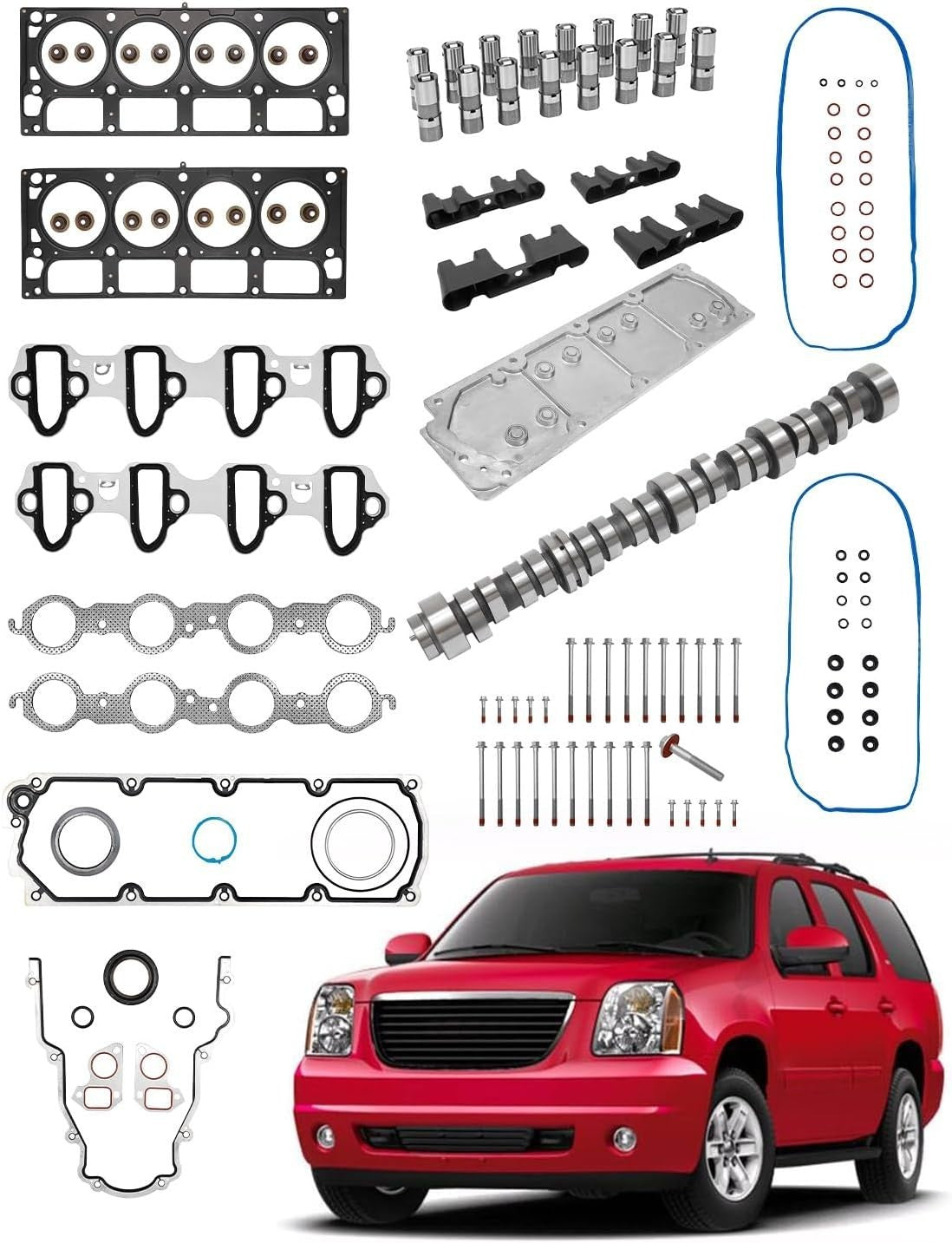 5.3L Non A-FM D-OD Cam Lifter Head Gasket Kit For Chevrolet GMC Isuzu Saab Buick