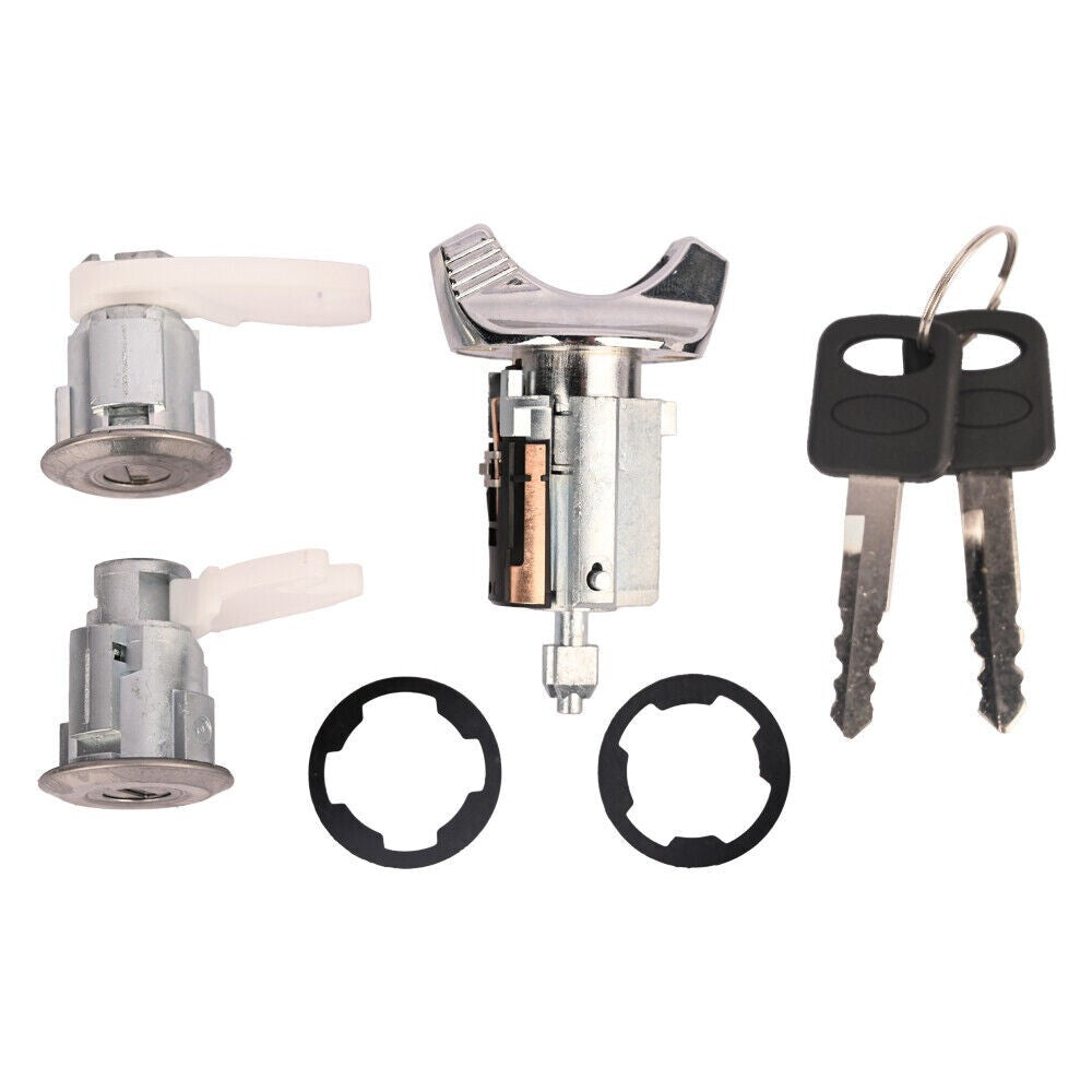 Ignition&Door Lock Cylinder Set fit Ford 92-96 Bronco F150 F250 F350 keyed alike
