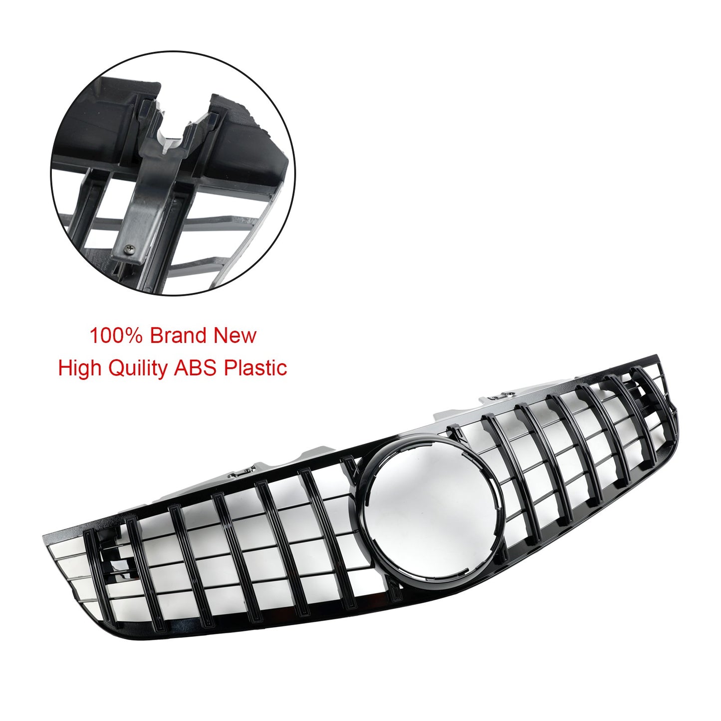 Front Bumper Upper Grill Fit Mercedes SL-Class R230 SL550 SL600 2009-2012