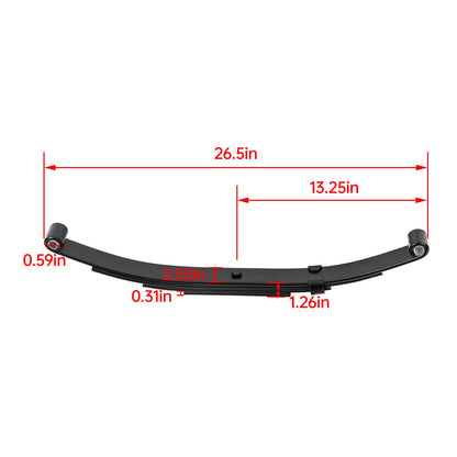 Solid Spare 3500lbs Tandem Trailer Axle Suspension Kit Leaf Springs U-bolt + Hanger Set