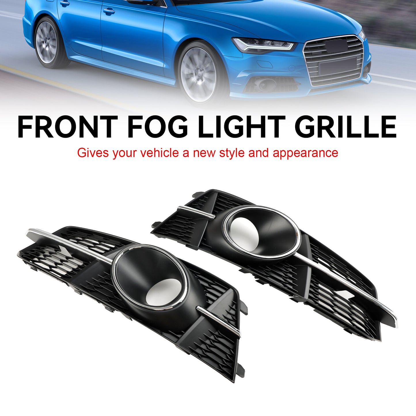 Fog Light Front Bumper Lower Grill 4G0807682AG Fit AUDI A6 4G C7 A6l 2016-18