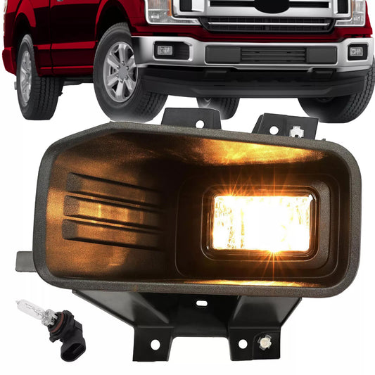 Solid Spare For 2018-2020 Ford F150 F-150 Halogen Fog Light Lamp w/Bulb Driver Side 18-20