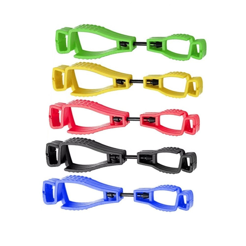 5PCS Glove Clip Holder Asst. Colors Hanger Labor Work Clamp Grabber Catcher