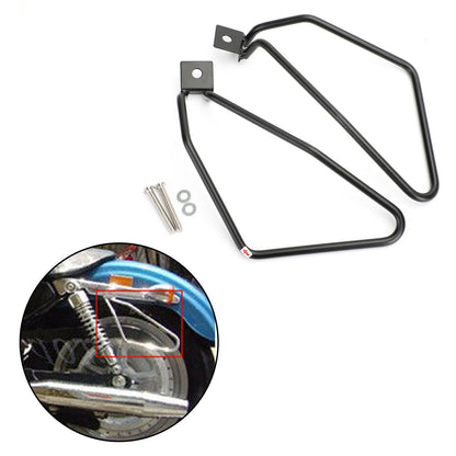 Black Saddlebag Support Bars Mount Brackets for Sportster 883 Iron XL883N