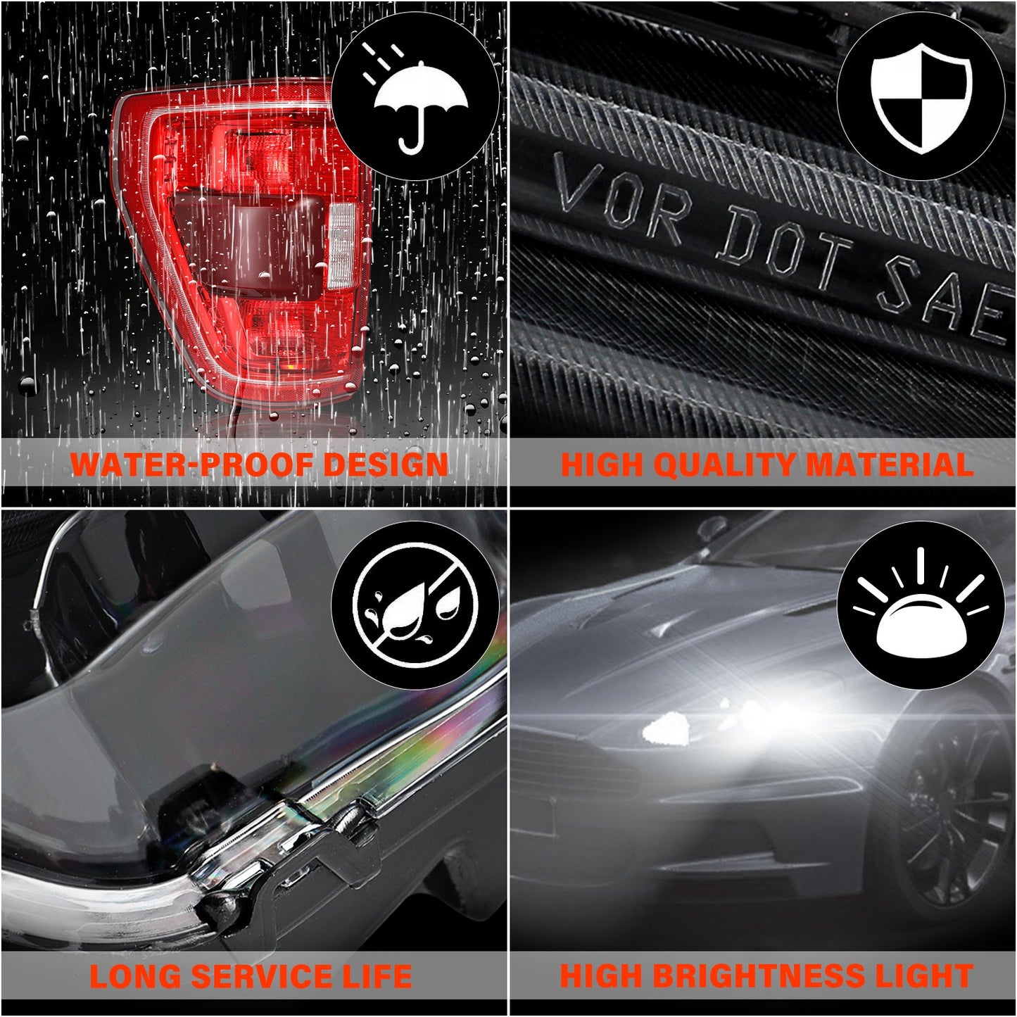 For Ford F150 F-150 XLT 2021-2023 Tail Light Brake Lamp Driver Side W/Blind Spot